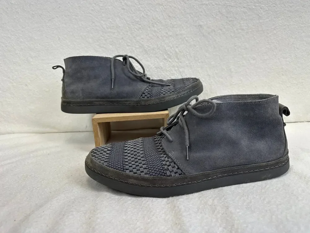 Ugg Men's Deklan Weaved Gray Leather Suede Chukka Boot SZ 13